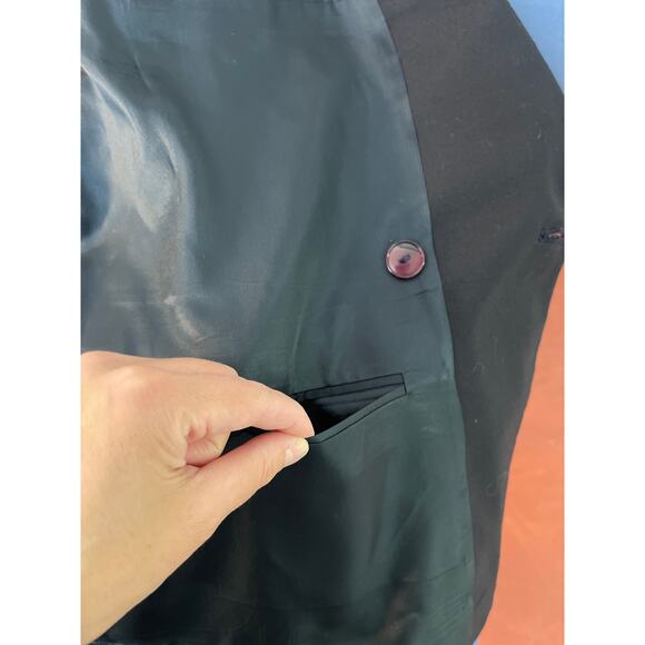 Meeting Street Pickford Regular Blazer Color Black Worsted Wool 44 - Picture 9 of 14